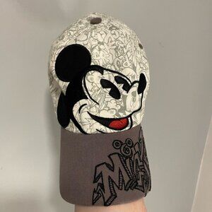 Disney Parks Mickey Mouse Embroidered Baseball Cap Hat Adult Unisex Graffiti